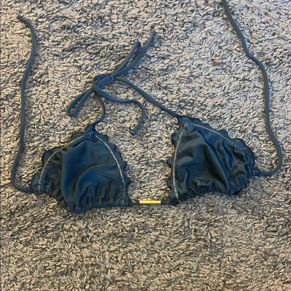 Blue Triangle Bikini Top